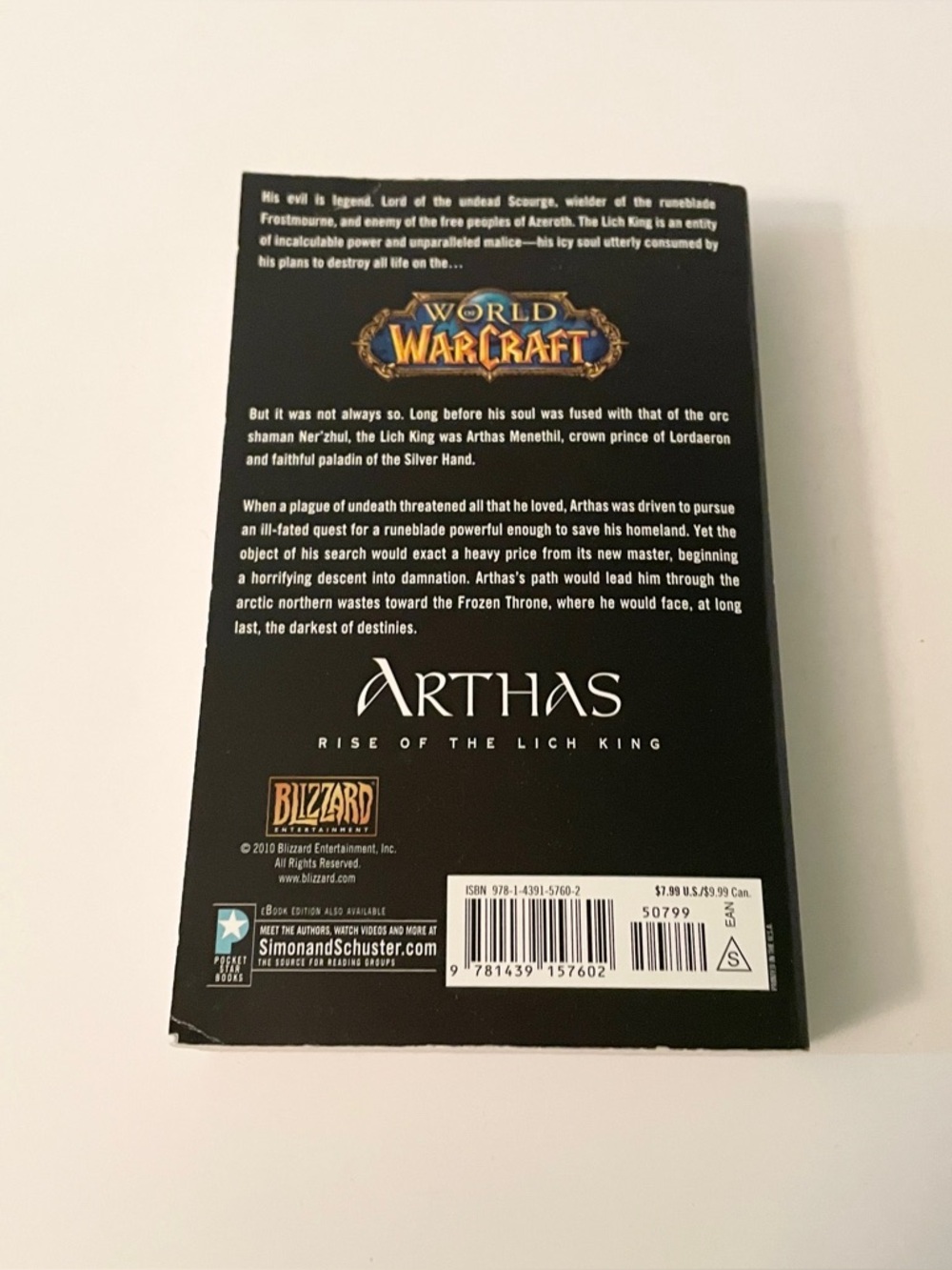 World of Warcraft Arthas Rise of the Lich King Christie Golden Paperback - Picture 11 of 16